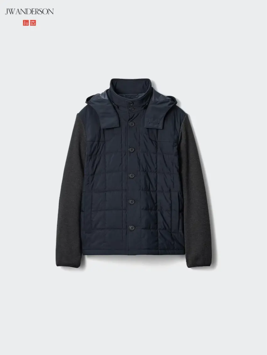 Комбинированная утеплённая куртка со стёжкой