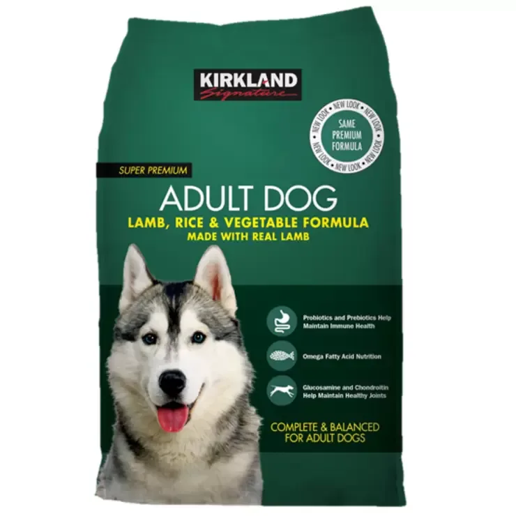 Kirkland Signature корм для взрослых собак с ягненком, рисом и овощами 18 кг