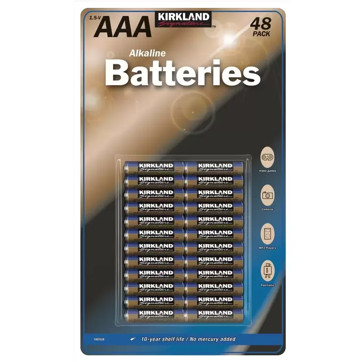 Kirkland Signature Алкалиновые батарейки ААА 48 шт