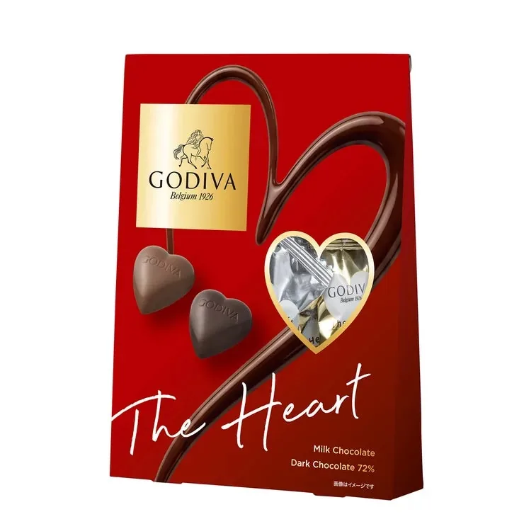 Шоколадные конфеты Godiva ассорти в форме сердец 40 шт молочный и темный 72%
